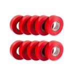 PVC Insulation Tape - Red 19mm x 20M Pack of 10 Rolls