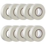 PVC Insulation Tape - White 19mm x 20M Pack of 10 Rolls