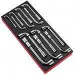 Facom MODM.75 13 Piece Metric Angled Socket Wrench Set Supplied in Foam Module Tray 7-19mm