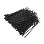 CABLE TIES 4.8mm x 200mm (BLACK) (Pack quantity 1000)