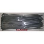 CABLE/WHEEL TRIM TIES 4.8x370mm SILVER (Pack quantity 100)