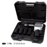 Beta 1928K4 3/4" Drive Reversible Impact Wrench and 4 Piece Long Series Impact sockets 27-36mm