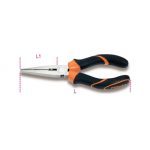 Beta "1162BM" Extra Long Flat Knurled Nose Pliers - 160mm Long