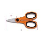 Beta 1128BCX Electrician's Scissors With Cable Cutting & Crimping Features 155mm