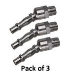 Sealey ACX90/3 1/4" BSP Male Swivel Airline Adaptors (Air Tool Tails) Pack of 3