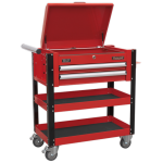 Sealey AP760M Heavy-Duty Mobile Tool &; Parts Trolley 2 Drawers &; Lockable Top - Red