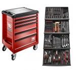 Facom 129 Piece Tool Kit In Module Trays With 6 Drawer Roller Cabinet