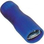 4.8mm FULLY INSULATED FEMALE SPADE ELECTRICAL TERMINALS, BLUE.
