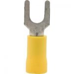 ELECTRICAL TERMINALS (CRIMPS) 6.4mm FORK - YELLOW (Qty.50)
