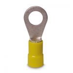 ELECTRICAL TERMINALS (CRIMPS) 4.3mm RING - YELLOW (Qty.50)