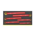Stahlwille TCS 12161 VDE 6 Piece Insulated Single Ring End Spanner Set in TCS Foam Inlay