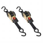 Pack of 2 x Sealey ATD25301 Auto Retract Ratchet Tie Down Straps 25mm x 3 Metres
