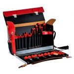 Bahco 3045V-2 19 Piece VDE Insulated Tool Kit In Leather Bag