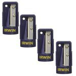 Pack of 4  Irwin 233250 Quality Carpenters Pencil Sharpeners, With Touch Up File,