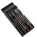 Facom MOD.AT1 8 Piece Protwist Slotted and Phillips Screwdriver Set Supplied in Plastic Module Tray