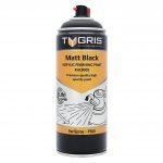 Tygris P300 Professional Matt Black Acrylic Spray Paint 400ml Aerosol (RAL9005)
