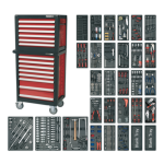 Sealey APTTC02 14 Drawer Top Chest Combination With 1233 Piece Tool Kit