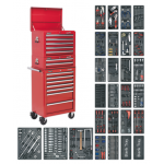 Sealey SPTCOMBO1 14 Drawer Tool Chest Combination With 1179 Piece Tool Kit - Red