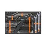 Beta M25 40 Piece Combination, Ring, Ratcheting Spanner Set Supplied in Foam Module 6-27mm
