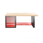 Facom JLS2-2MW7DL Heavy Duty 7 Drawer Workbench With Wooden Worktop 2182mm (Low Version)