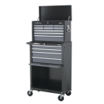 Sealey AP22513B Topchest &; Rollcab Combination 13 Drawer with Ball Bearing Slides - Black/Grey