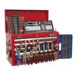 Sealey AP33059COMBO Topchest 5 Drawer with Ball Bearing Slides - Red &amp; 140pc Tool Kit