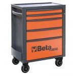 Beta RSC24/5 5 Drawer Mobile Roller Cabinet Orange With Grey Sides
