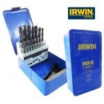 IRWIN 10502504 25 Piece H.S.S. Professional Drill Bit Set (Metal Case) 1-13mm