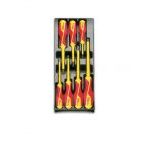 Beta T226 7 Piece VDE 1000V Insulated Slotted/ Phillips Screwdriver Set in Plastic Module Tray