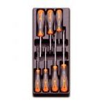 Beta T180 7 Piece Slotted & Phillips Screwdriver Set in Plastic Module Tray