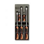 Beta T201 5 Piece Slotted Screwdriver Set in Plastic Module Tray