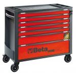 Beta RSC24AXL/7-R 7 Drawer Extra Long Mobile Roller Cabinet With Anti-Tilt System - Red
