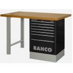 Bahco 1495K8CBKWB18TD Heavy Duty MDF Top Workbench With 8 Drawer Black Cabinet 1800mm long