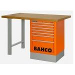 Bahco 1495K8CWB18TD Heavy Duty MDF Top Workbench With 8 Drawer Orange Cabinet 1800mm long