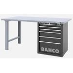 Bahco 1495KH6BKWB18TS Heavy Duty Low Height Steel Top Workbench With 6 Drawer Black Cabinet 1800mm Long