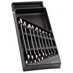 Facom MOD.44-1 9 Piece Metric Double Open Ended Spanner Set Supplied in Plastic Module Tray 6-24mm