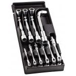Facom MOD.75-1 10 Piece Metric Angled Socket Wrench Set Supplied in Plastic Module Tray 8-19mm