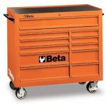 Beta C38 11 Drawer XL Mobile Roller Cabinet – Orange