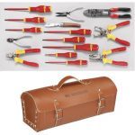 Facom 2180.SE Electricians 15 Piece Tool Set With Leather Bag