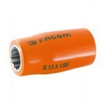 Facom S.8AVSE 1/2" Drive 8mm 1000V Insulated VDE Deep Bi-Hexagon (12-Point) Socket