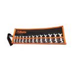Beta 73/B13 13 Piece Metric Midget Wrench Spanner Set Open Ends at 15 & 75 Degrees 4-14mm