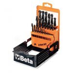BETA 419/SP10 19 Pce. HSS ROLLED TWIST WITH CYLINDRICAL SHANK DRILL SET 1 - 10mm