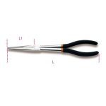 Beta 1009L/A Extra Long Needle Knurled Nose Pliers With PVC-Coated Handles 283mm