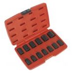 Sealey AK5613M 13 Pc 1/2" Sq Drive Air Impact Wrench Socket Set 10-24mm in Case
