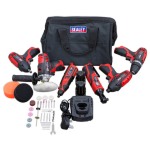 Sealey CP1200COMBO2  6 Piece 12v Cordless Power Tool Kit + 2 Batteries & Accessories