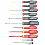 Facom AT.11PB Protwist® 11 Piece Slotted, Pozi & VDE Insulated Screwdriver Set