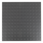 Sealey FT2S Vinyl Floor Tile with Peel & Stick Backing - Pack of 16 Tiles - Silver "Coin" design