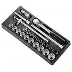 Facom MOD.SL161-36 23 Piece 1/2" Drive Hexagon (6-Point) Socket &amp; Accessory Set Supplied in Plastic Module Tray 8-32mm