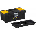 Stanley STST1-75515 Essential 12.5" Toolbox with Organiser Top, Metal Latch. Tool Box