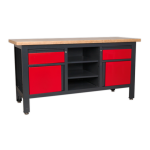Sealey AP1905A Workstation with 2 Drawers, 2 Cupboards &amp; Open Storage